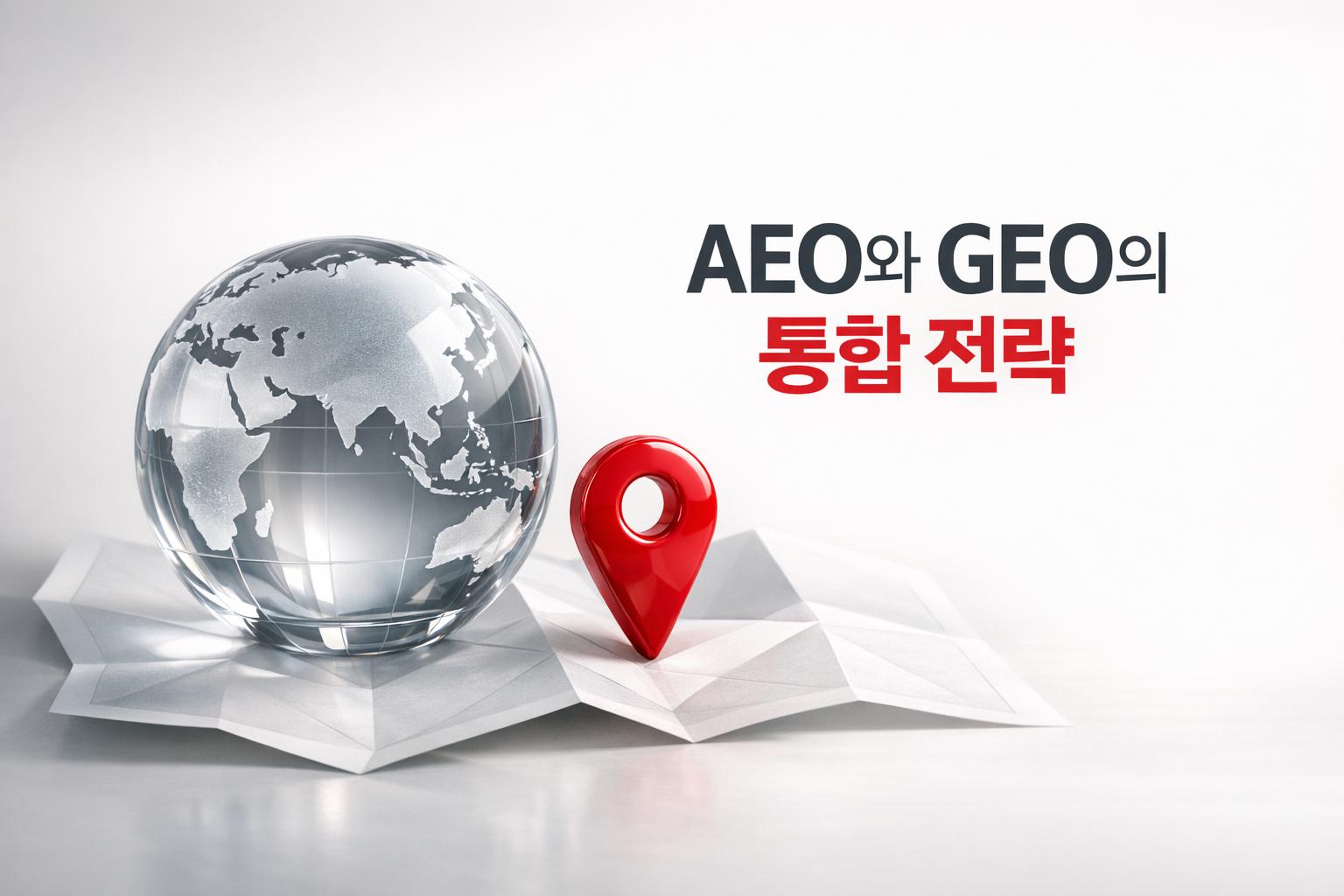 AEO와 GEO 전략 통합을 설명하는 이미지
