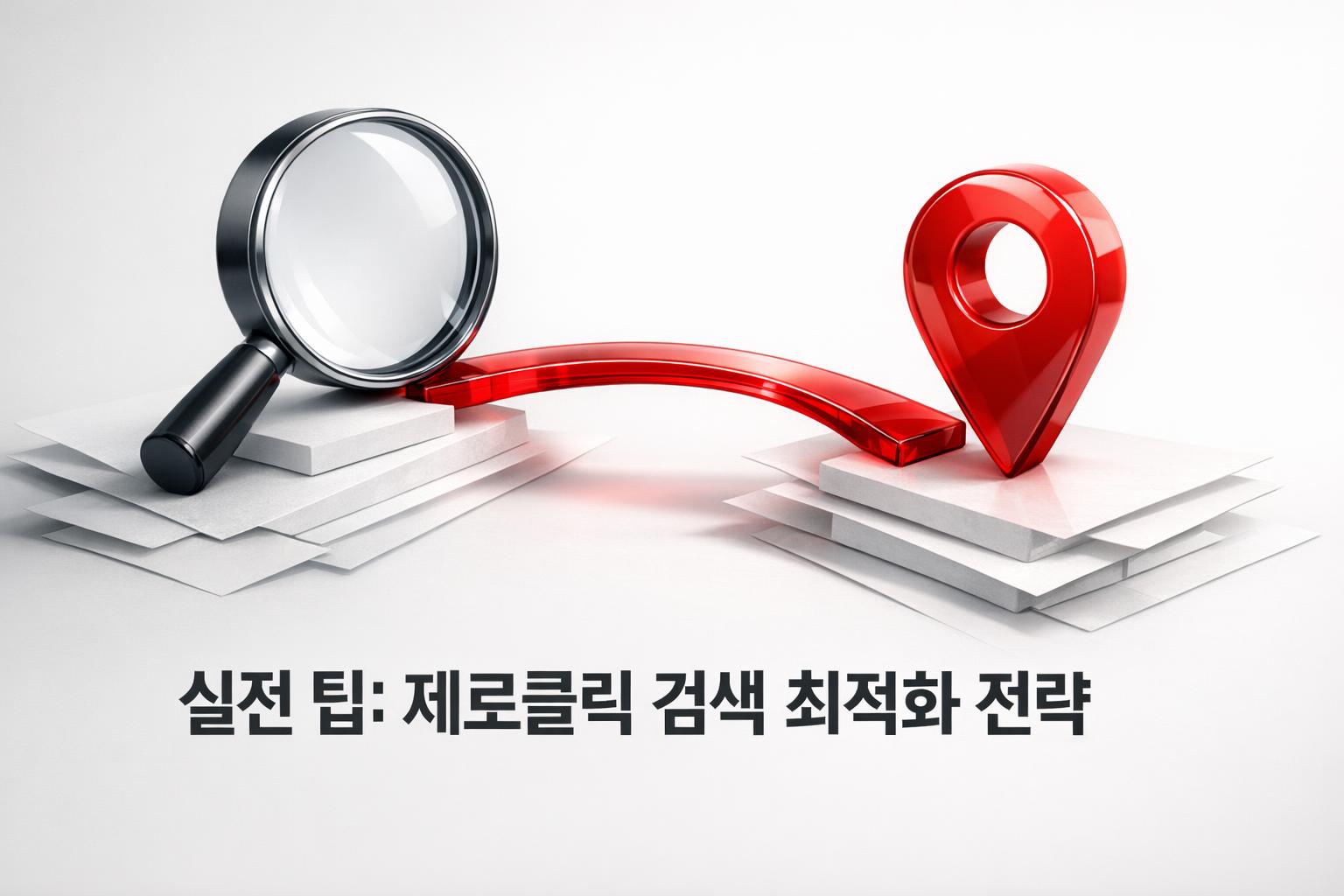 제로클릭 검색과 소셜 미디어 통합을 나타내는 시각 자료